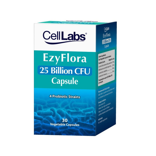 CellLabs EzyFlora Advanced Probiotic Supplement 25 Billion CFU