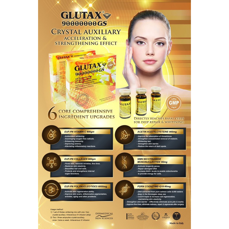 Glutax 90000000GS Glutax 90000000GS (AUXILLIARY) Crystal Life Whitening Cell Rejuvenation