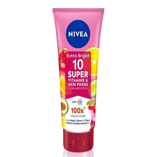NIVEA Extra Bright 10 Super Vitamins & Skin Foods Serum in Lotion flawlesseternalbeauty