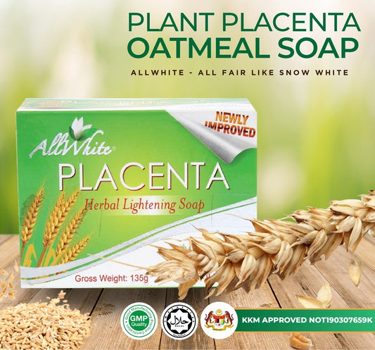 AllWhite PLANT Placenta Oatmeal Soap flawlesseternalbeauty
