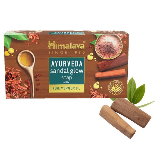 Himalaya Ayurveda Sandal Glow Soap with Pure Ayurvedic Oil flawlesseternalbeauty